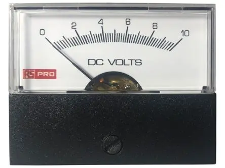 Produktfoto 1 von RS PRO Amperemeter DC Drehspule, 44mm x 57mm T. 45.7mm / ±1,5 %