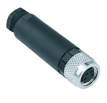 Produktfoto 1 von RS PRO CNF08 12 mm M8 Rundsteckverbinder Buchse 4-polig Buchse 3A Kabel IP67