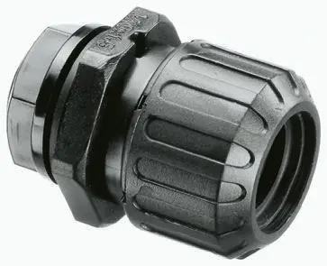Adaptaflex ASF Nylon 6.6 Kabelrohr Befestigung PG13.5 16 mm Schwarz Schwarz-Finish IP68, IP69K, IP40, IP66