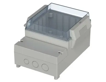 Produktfoto 1 von Bopla RegloCard-Plus Polycarbonat, ABS Wandanschlusskasten Hellgrau IP65 Transparente Tür, HxBxT 131 mm, 186 mm x 103 mm
