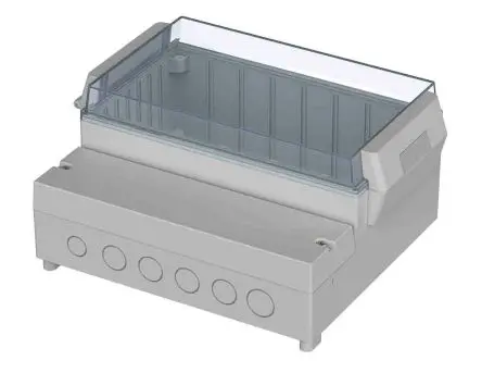 Produktfoto 1 von Bopla RegloCard-Plus Polycarbonat, ABS Wandanschlusskasten Hellgrau IP65 Transparente Tür, HxBxT 213 mm, 185 mm x 104.5