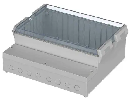 Produktfoto 1 von Bopla RegloCard-Plus ABS, Polycarbonat Wandanschlusskasten Hellgrau IP54 Transparente Tür, HxBxT 257 mm, 217 mm x 132.5