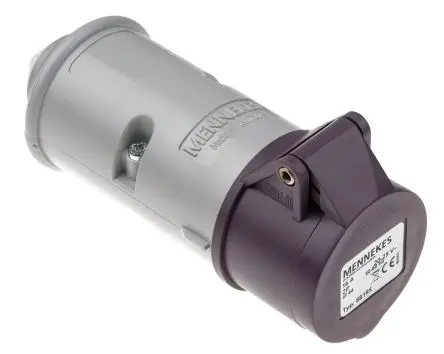 Produktfoto 1 von MENNEKES Leistungssteckverbinder Violett, 25V 2P / 16A, Kabel IP44