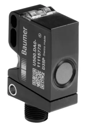 Produktfoto 1 von Baumer U500 Näherungssensor Ultraschall, Kubisch 1 m 0-10 V 12 → 30 V dc / 100 mA, IP67