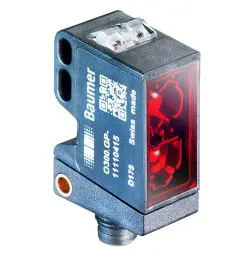 Produktfoto 1 von Baumer Kubisch Optischer Sensor, Diffus, Bereich 15 mm → 120 mm, Gegentakt Ausgang, 4-poliger M8-Steckverbinder