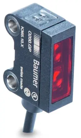 Produktfoto 1 von Baumer Kubisch Optischer Sensor, Hintergrundunterdrückung, Push-Pull Ausgang, M8-Steckverbinder