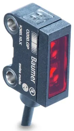 Produktfoto 1 von Baumer Kubisch Optischer Sensor, Hintergrundunterdrückung, Push-Pull Ausgang, M8-Steckverbinder