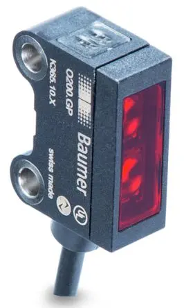 Produktfoto 1 von Baumer Kubisch Optischer Sensor, Durchgangsstrahl, Push-Pull Ausgang, M8-Steckverbinder
