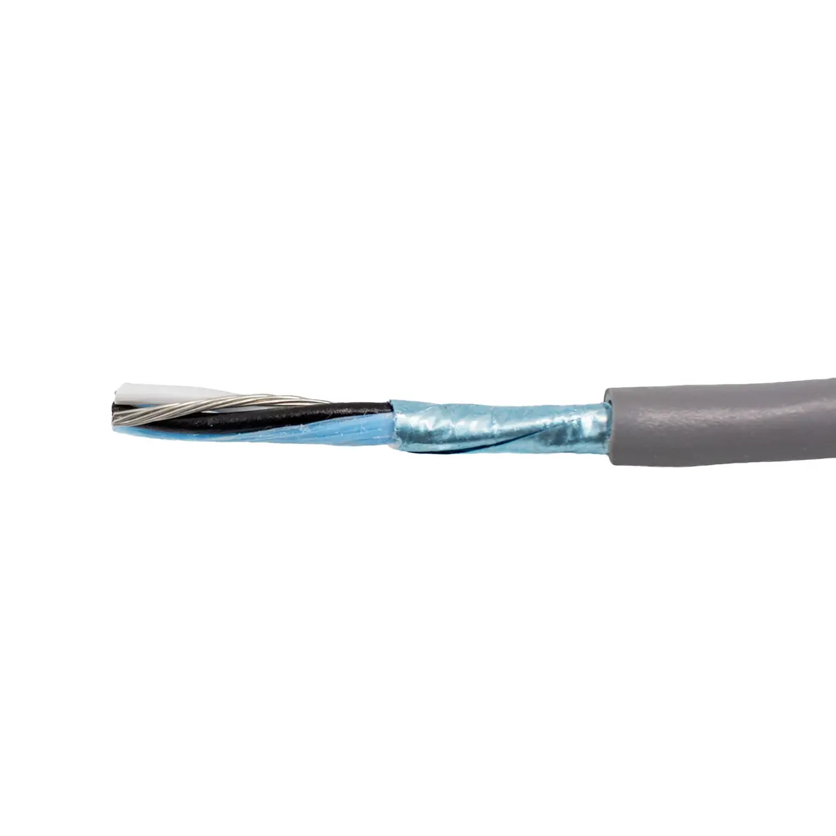 Produktfoto 1 von Alpha Wire Alpha Essentials Communication & Control Datenkabel, 1-paarig 0,35 mm² Ø 4.52mm Aluminium/Mylarband