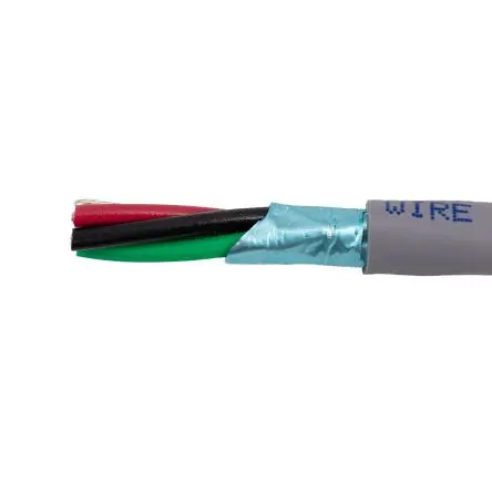 Produktfoto 1 von Alpha Wire Alpha Essentials Communication & Control Steuerkabel, 4-adrig 22 AWG Grau Geschirmt, 152 m, Flammhemmendes