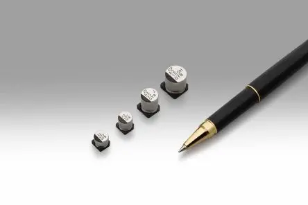 Produktfoto 1 von Nichicon YB, Oberfläche Hybrid Polymerkondensator 33 μF ±20 % / 63V dc, Ø 8 mm, -55 °C → 105 °C