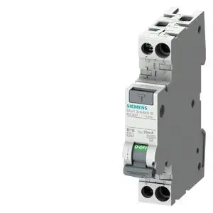 Produktfoto 1 von Siemens SENTRON 5SV1316 FI/LS-Schalter (RCBO) 16A, 1-polig Typ C, Empfindlichkeit 30 mA