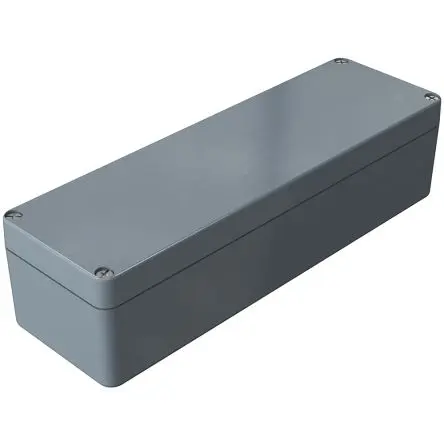 Produktfoto 1 von Rose GFK Polyester Gehäuse Glasfaserverstärktes Polyestergehäuse Grau Außenmaß 320 x 100 x 81mm IP66
