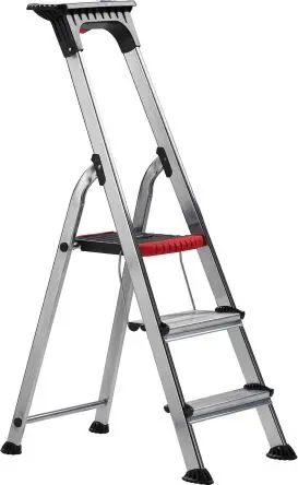 Produktfoto 1 von RS PRO Leiter 3-Stufen Aluminium bis 1.244 m,  Höhe 0.616m, 3.8 kg