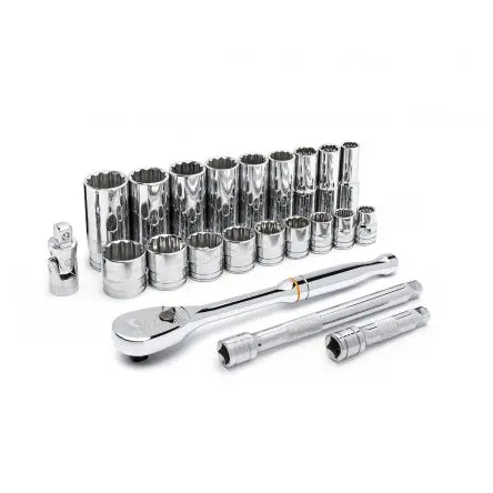 Produktfoto 1 von GearWrench Steckschlüsselsatz 3/8 in Vierkant 12-Kant 22-teilig