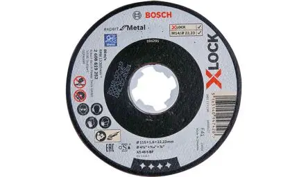 Produktfoto 1 von Bosch X Lock Siliziumkarbid Ø 115 mm / Stärke 1.6 mm, Korngröße 25 Sehr Fein 25 pro Paket