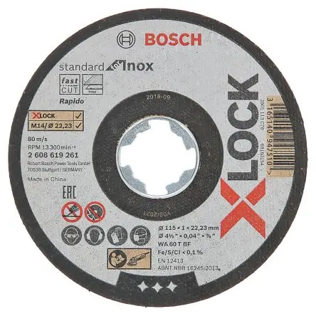 Produktfoto 1 von Bosch X Lock Siliziumkarbid Ø 125 mm / Stärke 2.5 mm, Korngröße 25 Sehr Fein 25 pro Paket