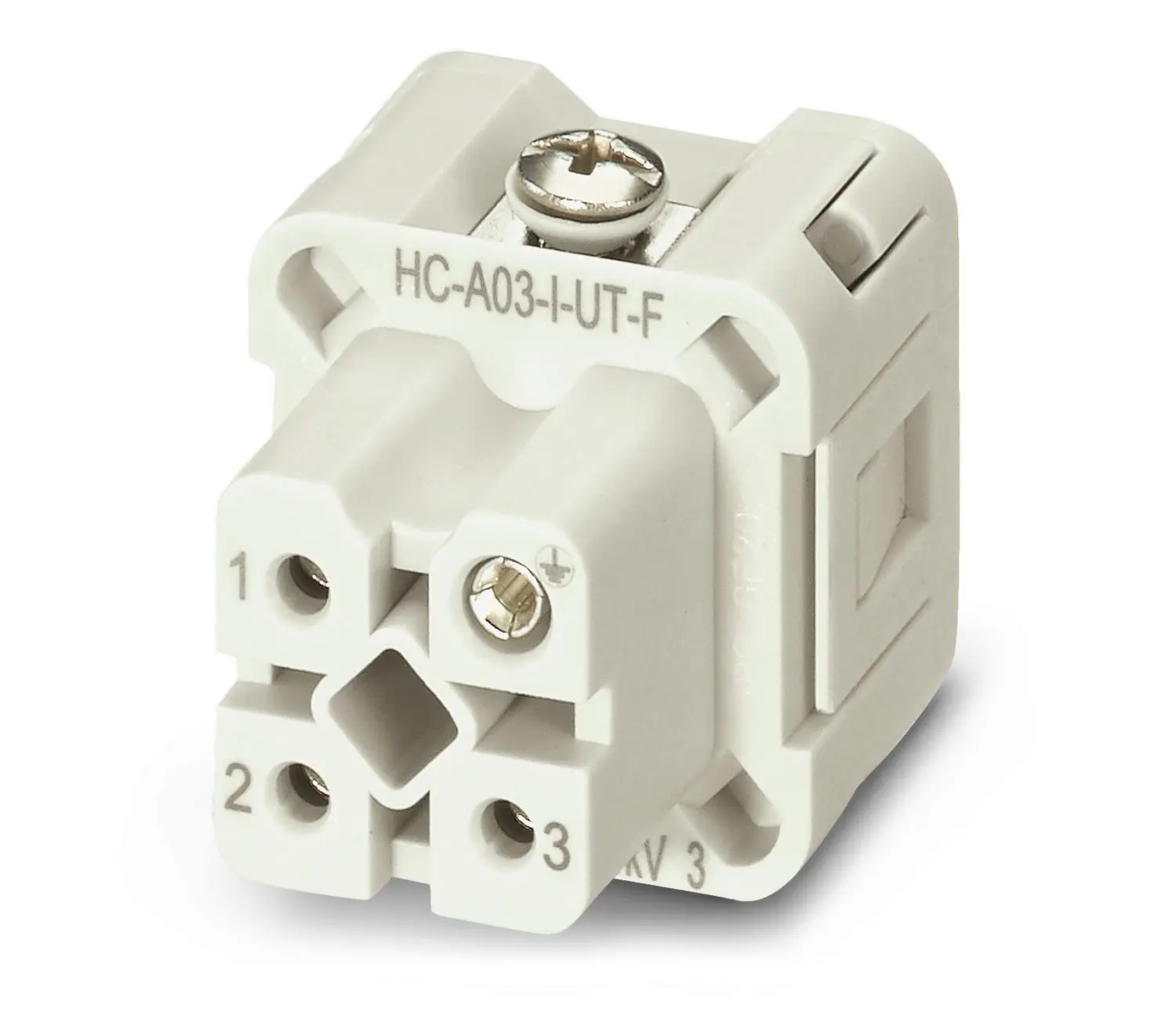 Produktfoto 1 von Phoenix Contact Industrie-Steckverbinder Kontakteinsatz, 3-polig 24A Buchse, Schrauben