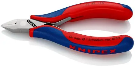 Produktfoto 1 von Knipex Knipex Mit abgeflachter Kante Seitenschneider Schließer (NO) 115mm / Backen 10mm, Schneidleistung 1.3 mm