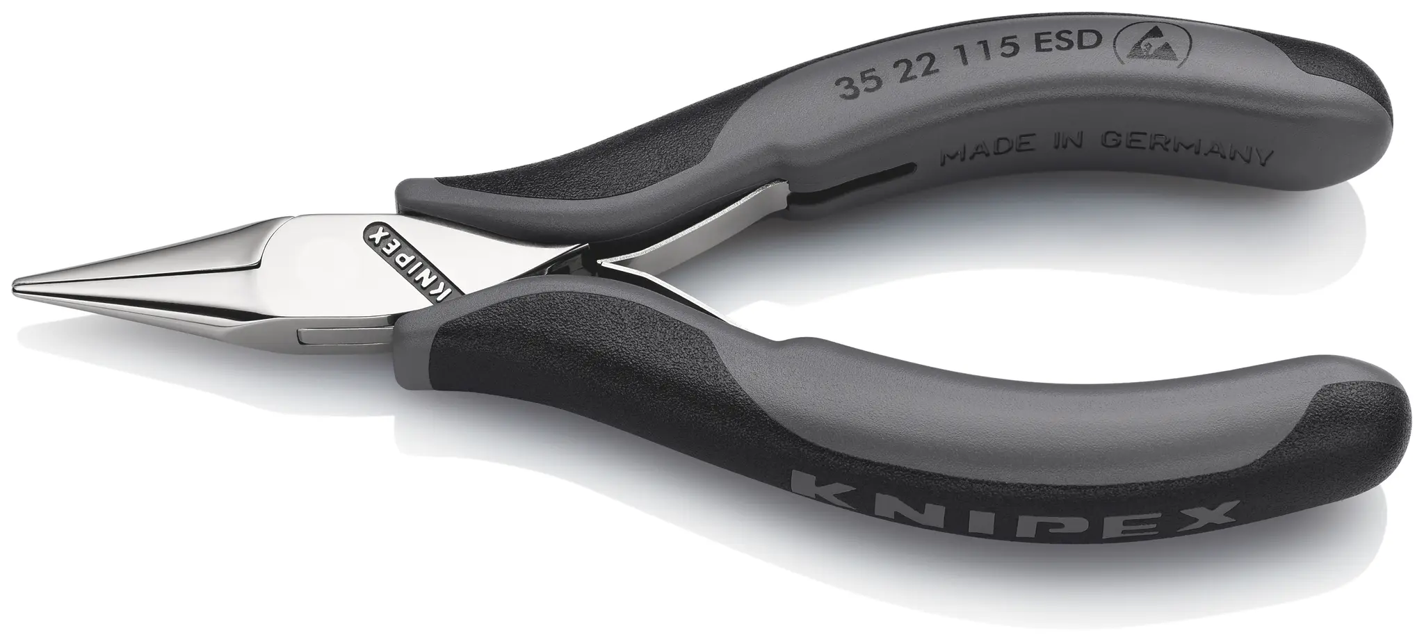 Produktfoto 1 von Knipex 35 22 Spitzzange / Backen 22.5mm Rund 115 mm ESD-Sicherheit