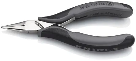 Produktfoto 1 von Knipex 35 22 Spitzzange / Backen 22.5mm Rund 115mm ESD-Sicherheit
