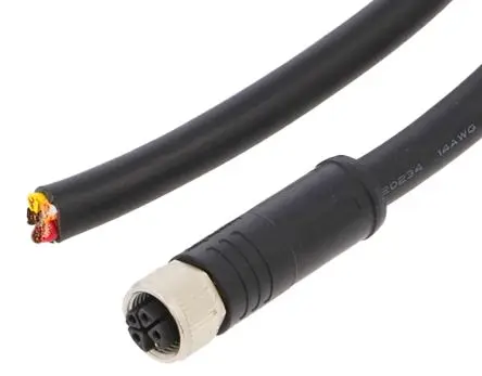 Produktfoto 1 von Amphenol Industrial M, 5-polig Sensor-Betätigungselementkabel, M12 Buchse 5 / Freies Ende Stecker, Länge 1 m