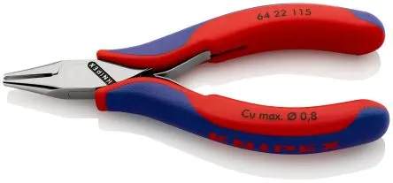 Produktfoto 1 von Knipex Knipex Kleine Fase Spitzenschneider Schließer (NO) 115mm / Backen 20mm, Schneidleistung 0.8 mm