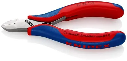 Produktfoto 1 von Knipex Knipex Mit abgeflachter Kante Seitenschneider Schließer (NO) 115mm / Backen 10mm, Schneidleistung 1.3 mm