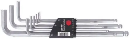 Produktfoto 1 von Wiha Sechskantschlüsselsatz 9 L Metrisch Kurz 1.5 → 10 mm