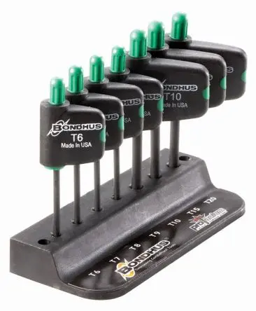 Produktfoto 1 von Bondhus TORX®-Schlüsselsatz Hochdrehmomentstahl 7, T6, T20, T7, T8, T15, T10, T9