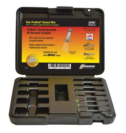 Produktfoto 1 von Bondhus TORX®-Schlüsselsatz Hochdrehmomentstahl 9, Varianten (E.G. 5/32,3/16,7/32,1/4,5/16,3/8,1/2,9/16,5/8,Etc.)