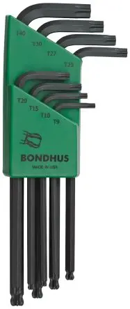 Produktfoto 1 von Bondhus TORX®-Schlüsselsatz L Stahl 8, T8 → T20
