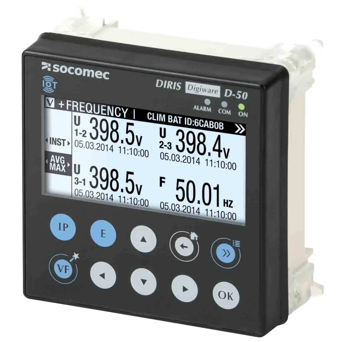 Produktfoto 1 von Socomec DIRIS Kapazitive Touchscreen-Technologie Digitales Multifunktionsmessgerät für Messdaten