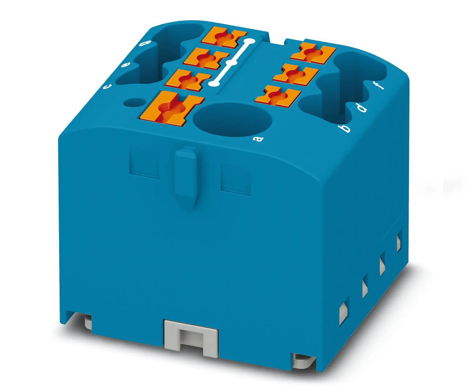 Produktfoto 1 von Phoenix Contact Verteilerblock 7-polig / 450 V 57A, Polyamid Blau