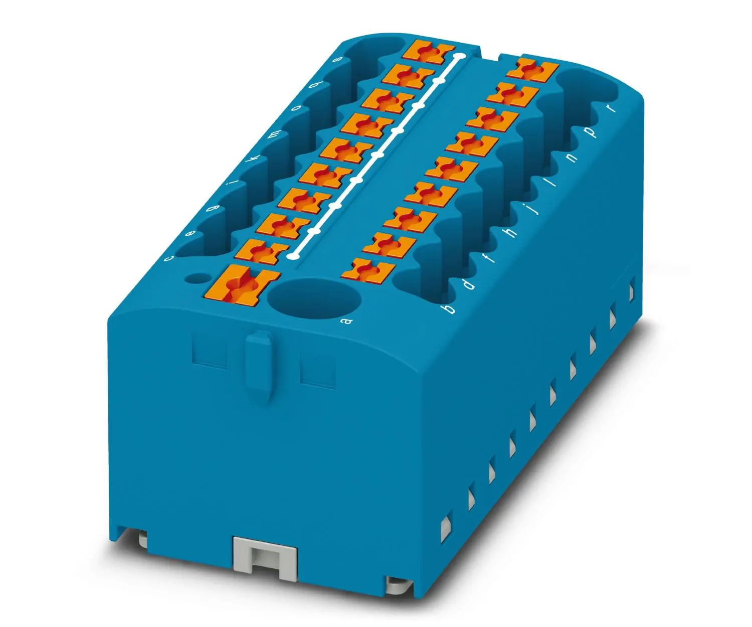 Produktfoto 1 von Phoenix Contact Verteilerblock 19-polig / 450 V 57A, Polyamid Blau