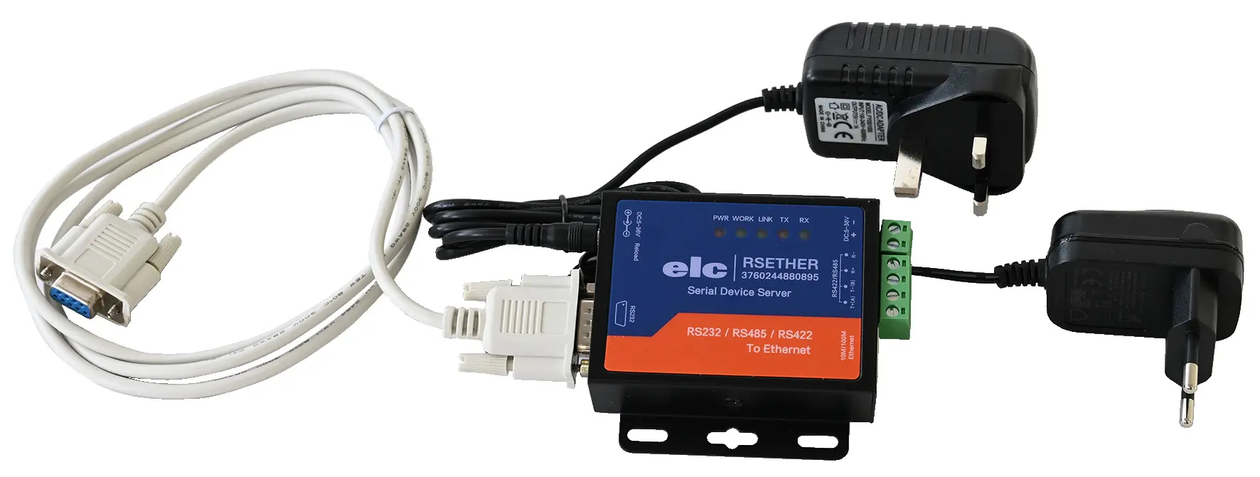 Produktfoto 1 von ELC LAN-Adapter für RS232, RS422 zu Ethernet, RS