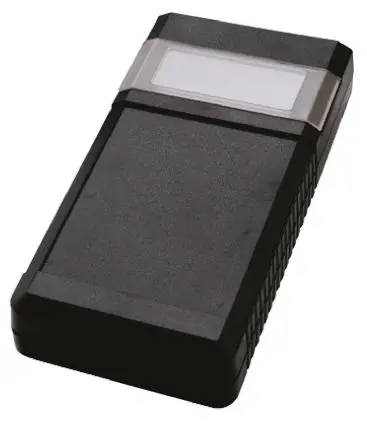Produktfoto 1 von Bopla Serie BOS Tragbares Gehäuse, ABS, 84 mm Eingebautes Batteriefach Anzeige, 157 mm, H. 30 mm, Klar, Schwarz, IP40