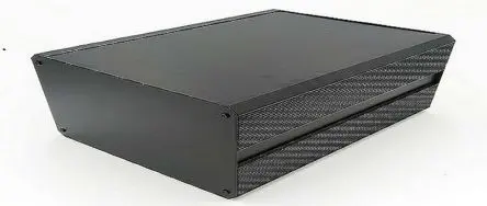 RS PRO EAB; Kühlkörpergehäuse; Aluminium-Strangpressprofil; Schwarz IP40 Breite 200 mm Höhe 130 mm Länge 400 mm