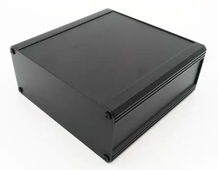 Produktfoto 1 von RS PRO EAB; Kühlkörpergehäuse; Aluminium-Strangpressprofil; Schwarz IP40 Breite 300 mm Höhe 130 mm Länge 300 mm