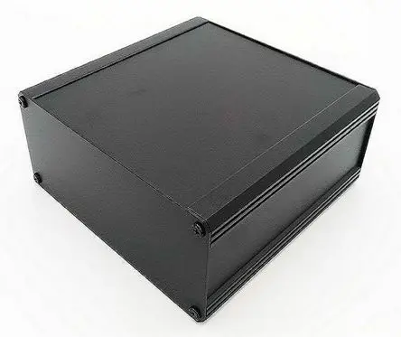 Produktfoto 1 von RS PRO EAB; Kühlkörpergehäuse; Aluminium-Strangpressprofil; Schwarz IP40 Breite 100 mm Höhe 175 mm Länge 200 mm