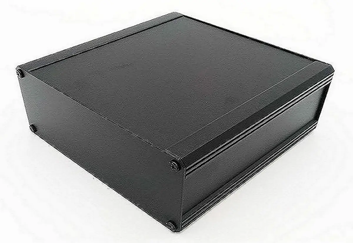 Produktfoto 1 von RS PRO EAB; Kühlkörpergehäuse; Aluminium-Strangpressprofil; Schwarz IP40 Breite 100 mm Höhe 175 mm Länge 300 mm
