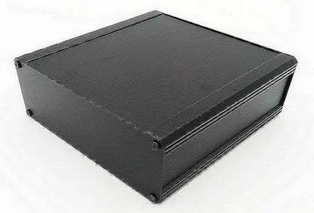 Produktfoto 1 von RS PRO EAB; Kühlkörpergehäuse; Aluminium-Strangpressprofil; Schwarz IP40 Breite 100 mm Höhe 175 mm Länge 400 mm