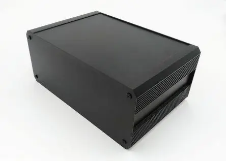Produktfoto 1 von RS PRO EAB; Kühlkörpergehäuse; Aluminium-Strangpressprofil; Schwarz IP40 Breite 300 mm Höhe 175 mm Länge 400 mm