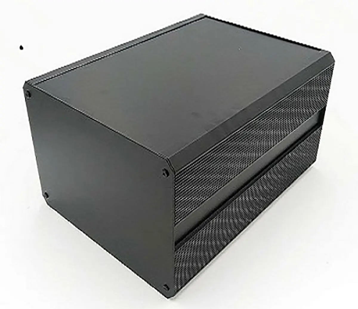 Produktfoto 1 von RS PRO EAB; Kühlkörpergehäuse; Aluminium-Strangpressprofil; Schwarz IP40 Breite 200 mm Höhe 219 mm Länge 300 mm