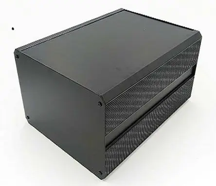 Produktfoto 1 von RS PRO EAB; Kühlkörpergehäuse; Aluminium-Strangpressprofil; Schwarz IP40 Breite 200 mm Höhe 219 mm Länge 300 mm
