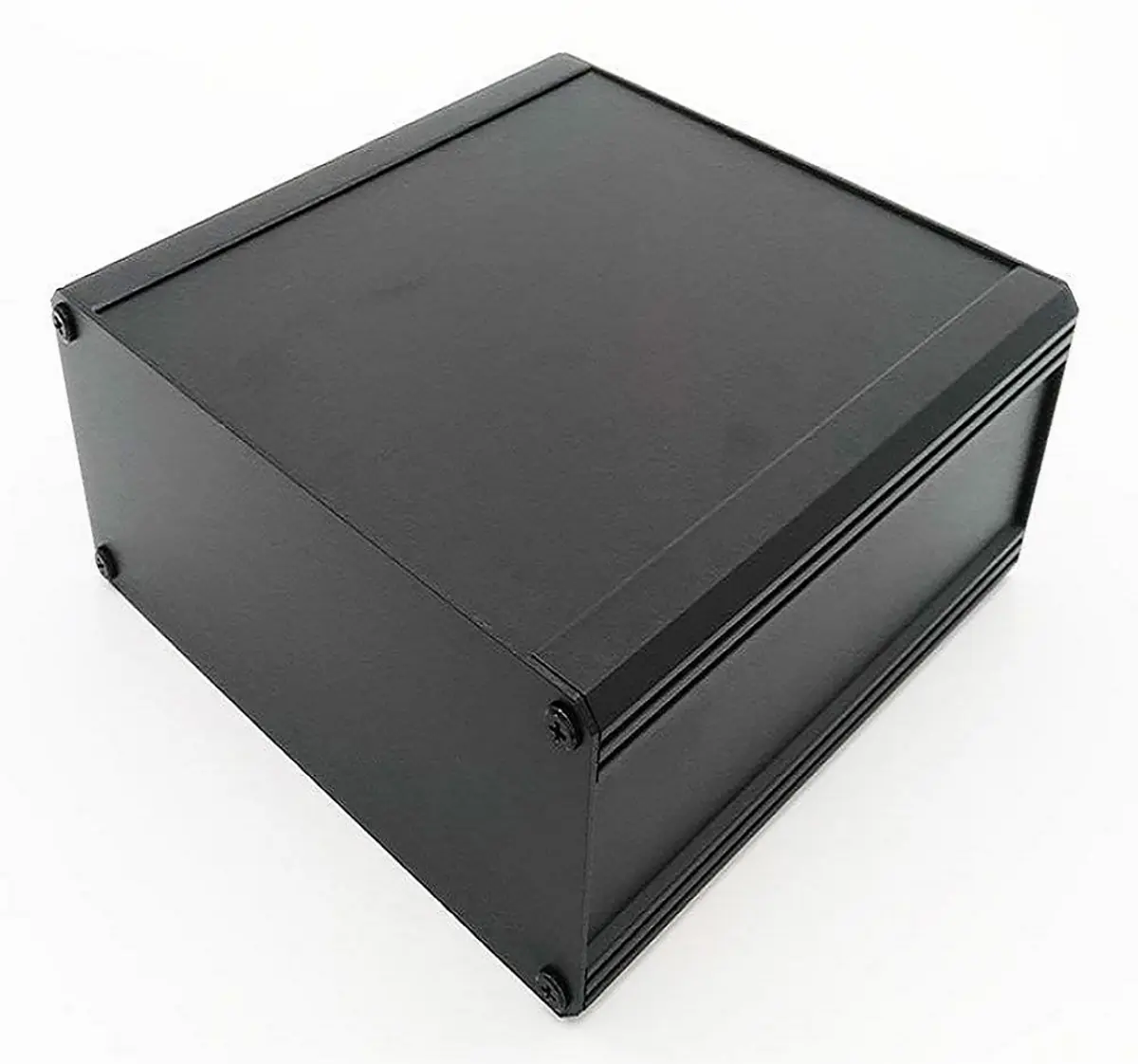 Produktfoto 1 von RS PRO EAB; Kühlkörpergehäuse; Aluminium-Strangpressprofil; Schwarz IP40 Breite 300 mm Höhe 264 mm Länge 300 mm