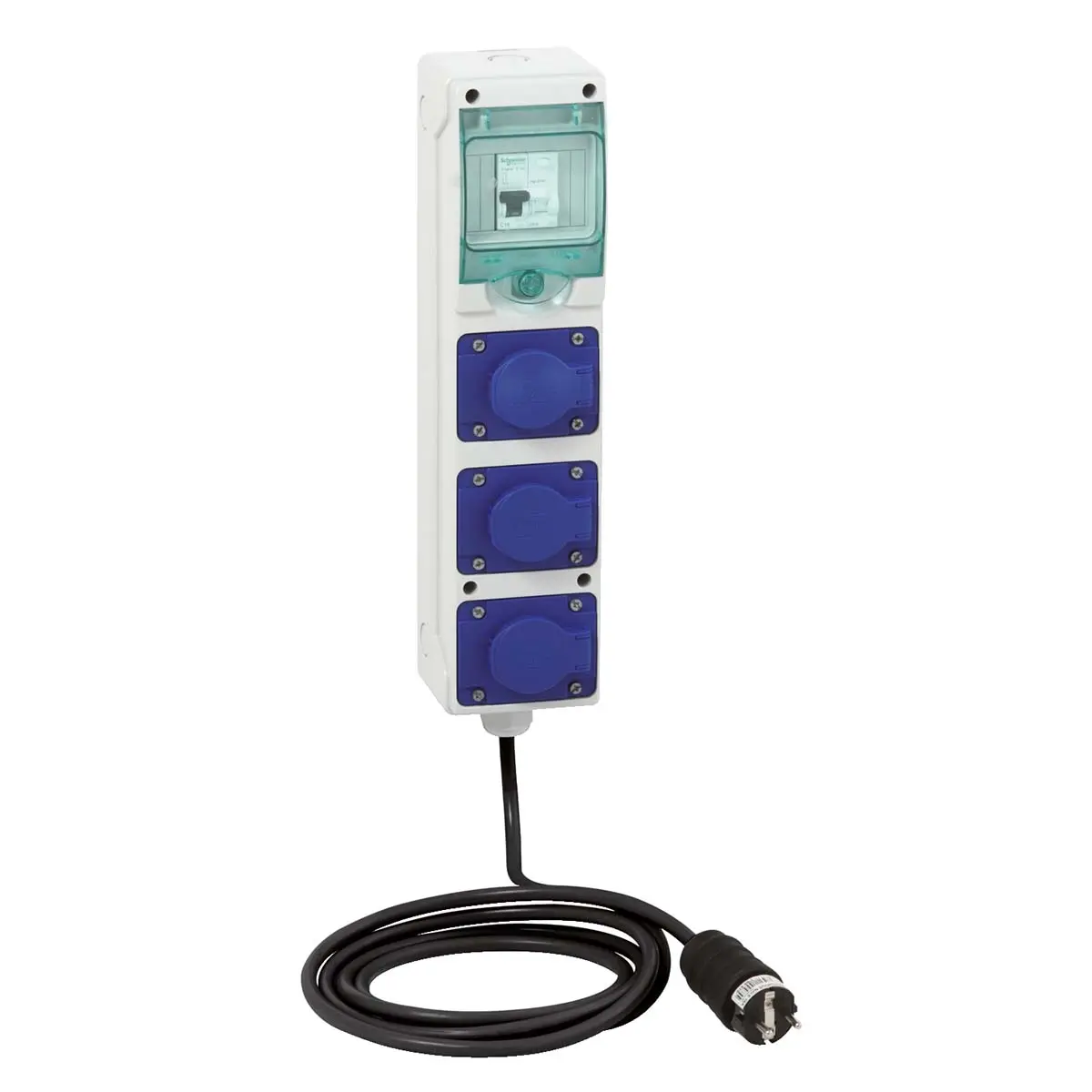 Produktfoto 1 von Schneider Electric Kaedra Verteilerkasten 16 A, 3 Ausgänge Ja