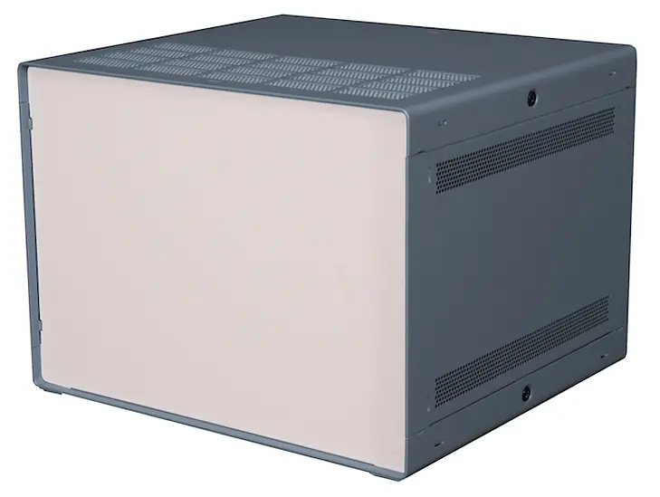 Produktfoto 1 von RS PRO SA; Gehäuse; Aluminium-Strangpressprofil; Grau IP30 Breite 305 mm Höhe 219 mm Länge 279 mm