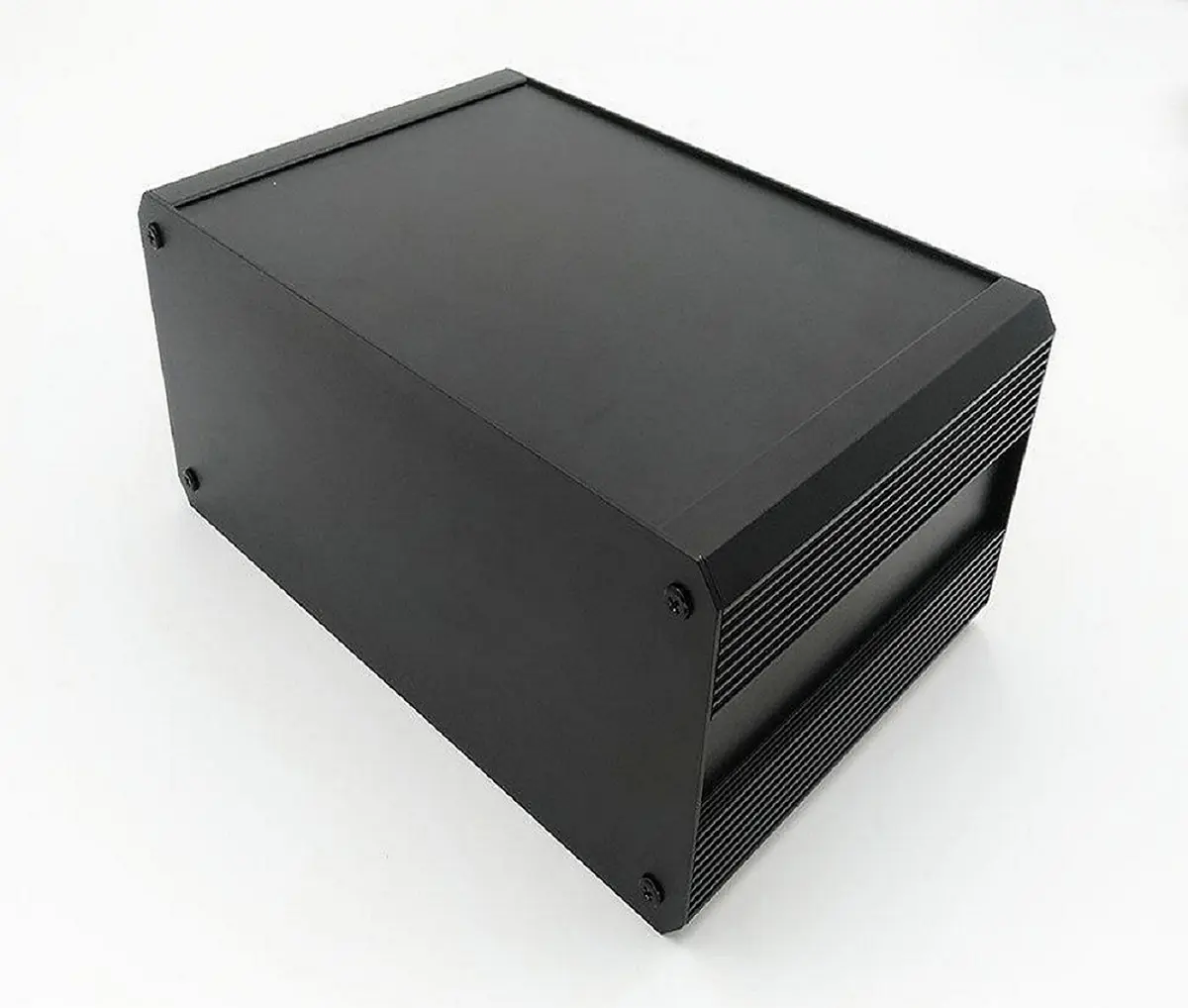 Produktfoto 1 von RS PRO EAB; Kühlkörpergehäuse; Aluminium-Strangpressprofil; Schwarz IP40 Breite 300 mm Höhe 264 mm Länge 400 mm