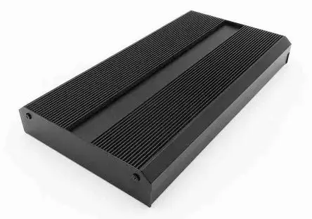 Produktfoto 1 von RS PRO EABS; Kühlkörpergehäuse; Aluminium-Strangpressprofil; Schwarz IP40 Breite 175 mm Höhe 50 mm Länge 299 mm